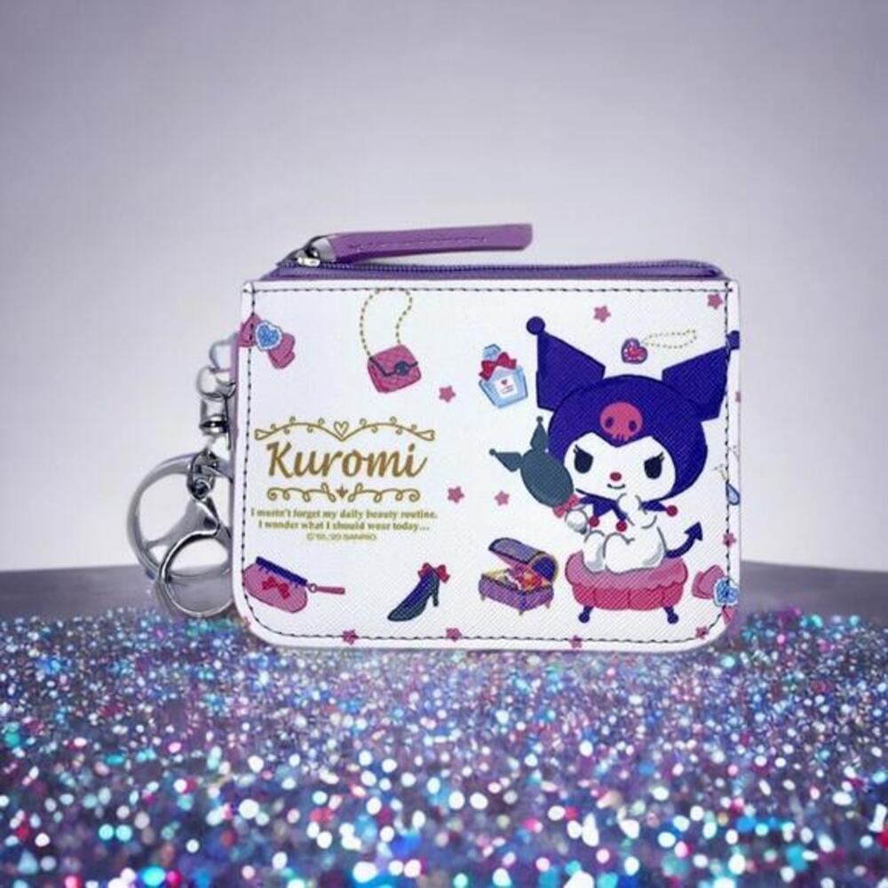 Sanrio Kuromi Card Holder Coin Purse Wallet Slim Travel Beauty Routine